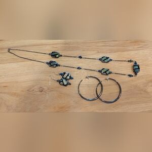 Elegant Blue and Silver Jewelry Set